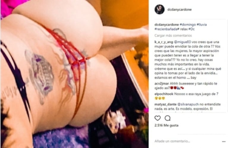 La belfie ultra hot de Daniela Cardone que incendió Instagram: "Recién bañada"
