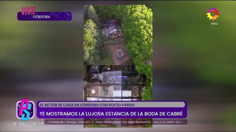La boda de Rocío Pardo y Nicolás Cabré (Foto: captura de eltrece).