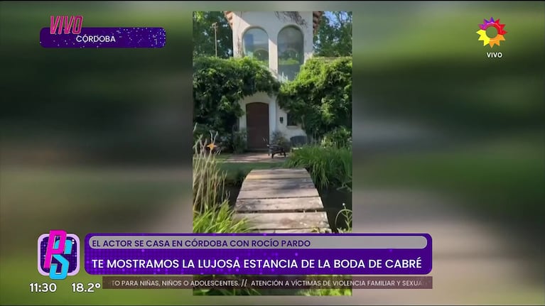 La boda de Rocío Pardo y Nicolás Cabré (Foto: captura de eltrece).