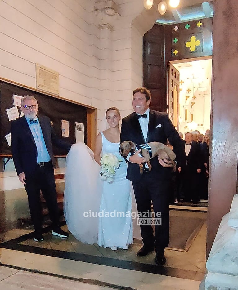 La boda por iglesia de Matías Alé y Martina Vignolo. Foto: Movilpress