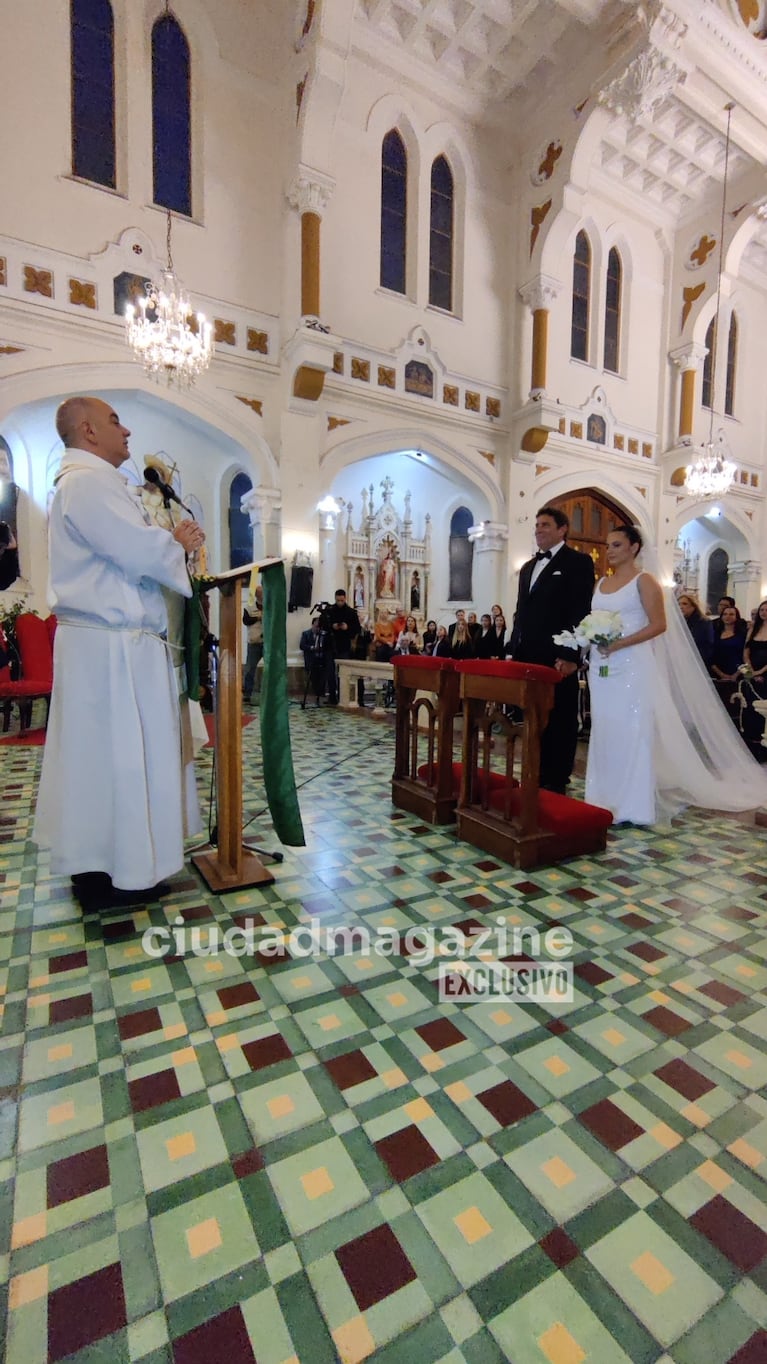 La boda por iglesia de Matías Alé y Martina Vignolo. Foto: RS Fotos