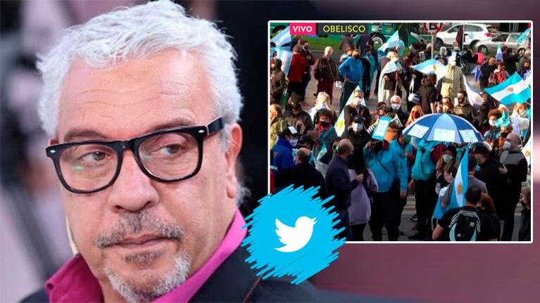 La bronca de Coco Sily, internado con Covid, al ver por TV una manifestación: ¡Vayan a sus casas estúpidos!
