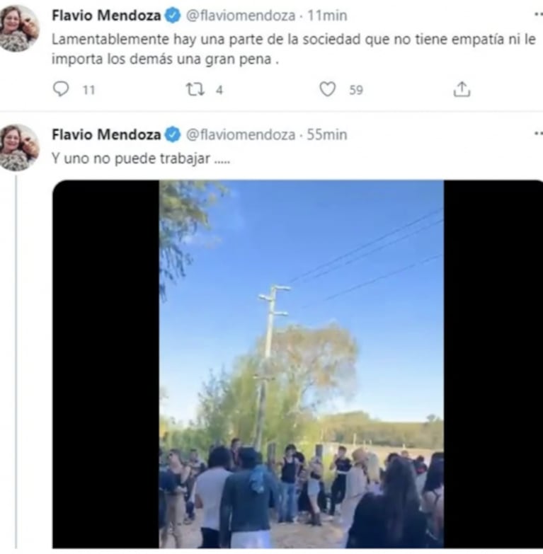 La bronca de Flavio Mendoza por las fiestas clandestinas: "Hay una gran parte de la sociedad que no tiene empatía"