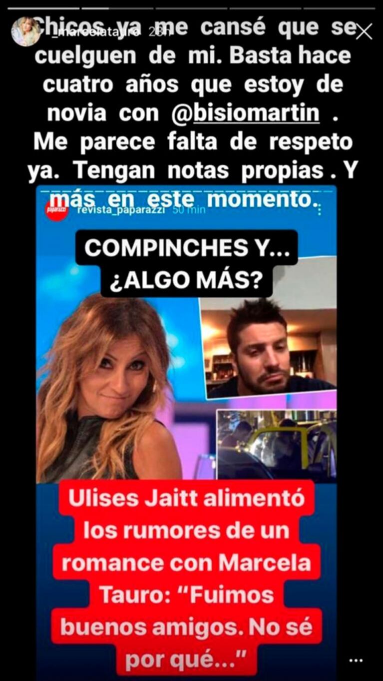 La bronca de Marcela Tauro por el rumor de un viejo affaire con Ulises Jaitt: "Ya me cansé de que se cuelguen de mí"