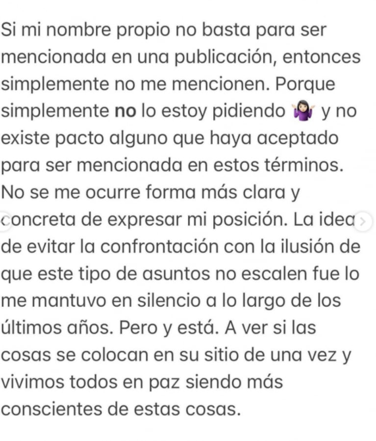 La bronca de Micaela Breque por haber sido nombrada como "la ex de Andrés Calamaro" tras su boda: "Creía que ser mencionada como accesorio era inofensivo"