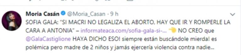La bronca de Moria Casán por una noticia falsa sobre Sofía Gala: "¡Dejen en paz a mi hija, imbéciles!"