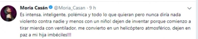 La bronca de Moria Casán por una noticia falsa sobre Sofía Gala: "¡Dejen en paz a mi hija, imbéciles!"