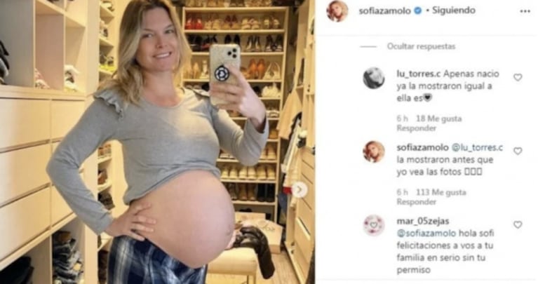 La bronca de Sofía Zámolo porque viralizaron el rostro de su hija recién nacida: "La mostraron antes de que yo viera las fotos"