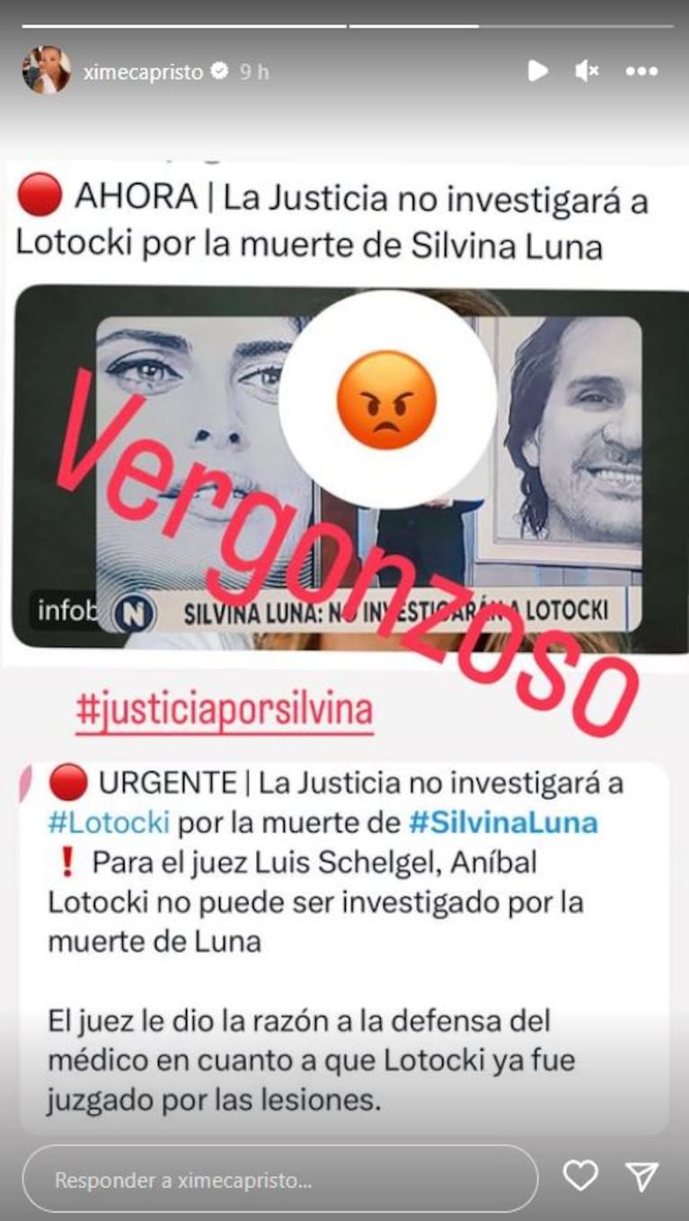 La bronca de Ximena Capristo con la Justicia por no investigar a Aníbal Lotocki por la muerte de Silvina Luna