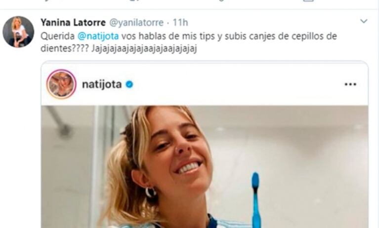 La bronca de Yanina Latorre tras las críticas de Nati Jota y la polémica de su video: "Ya que sos tan viva..."