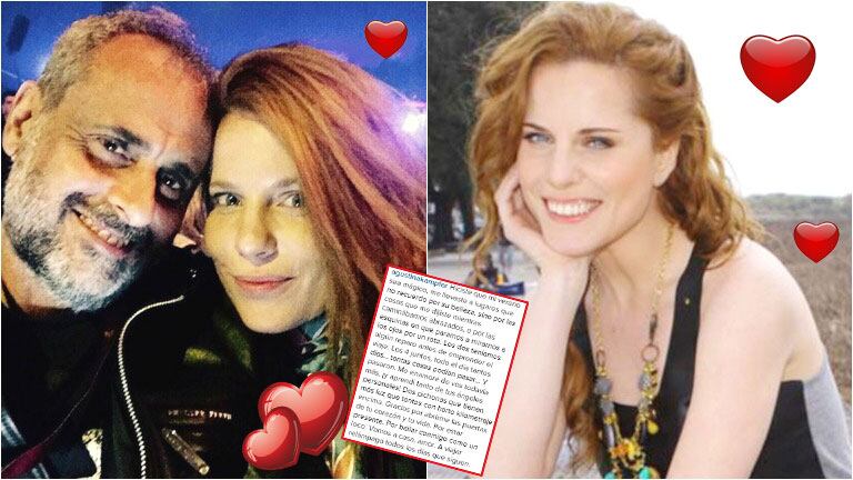 La carta de amor de Agustina Kämpfer a Jorge Rial en Instagram (Fotos: Instagram y Web)