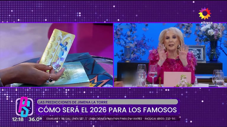La carta de Mirtha Legrand para el 2026 según Jimena La Torre (Foto: captura de eltrece).