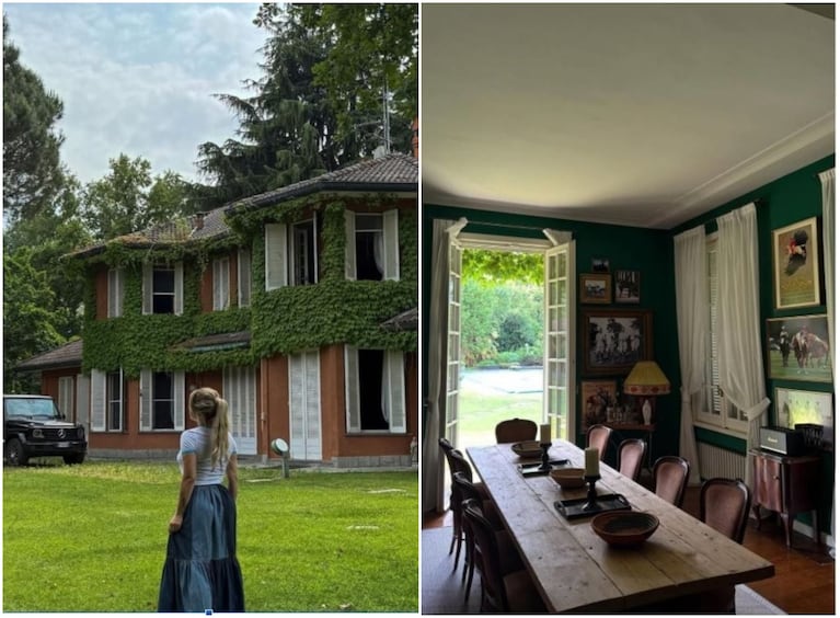 La casa de campo de Wanda Nara en Lago di Como. Crédito: Instagram