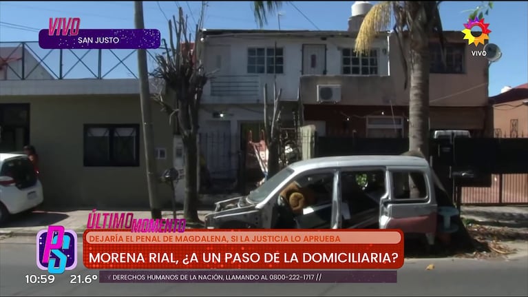 La casa donde Morena Rial pasaría la prisión domiciliaria (Foto: captura de eltrece).