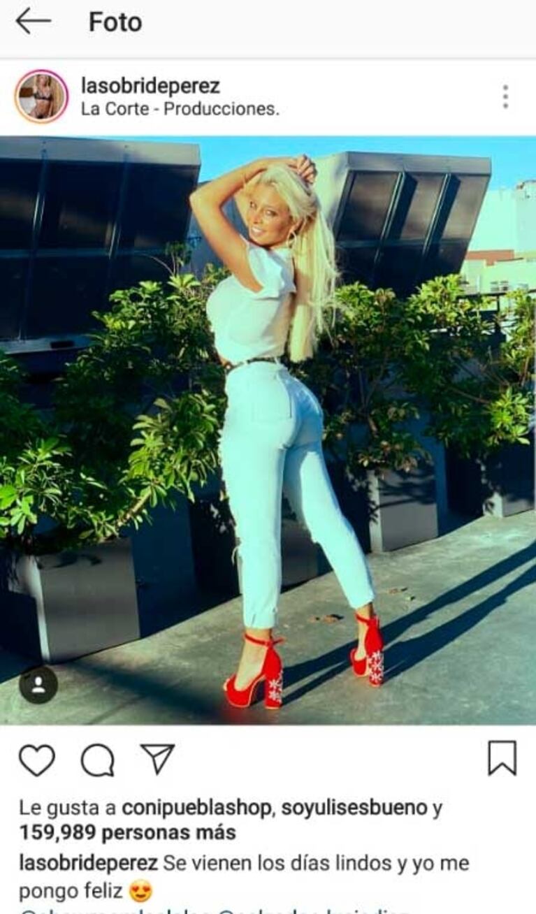 La catarata de likes de un famoso para Sol Pérez en Instagram