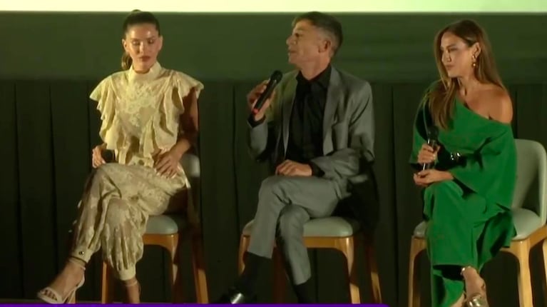 La charla de la China Suárez con sus coprotagonistas de Hija del Fuego (Foto: captura eltrece)