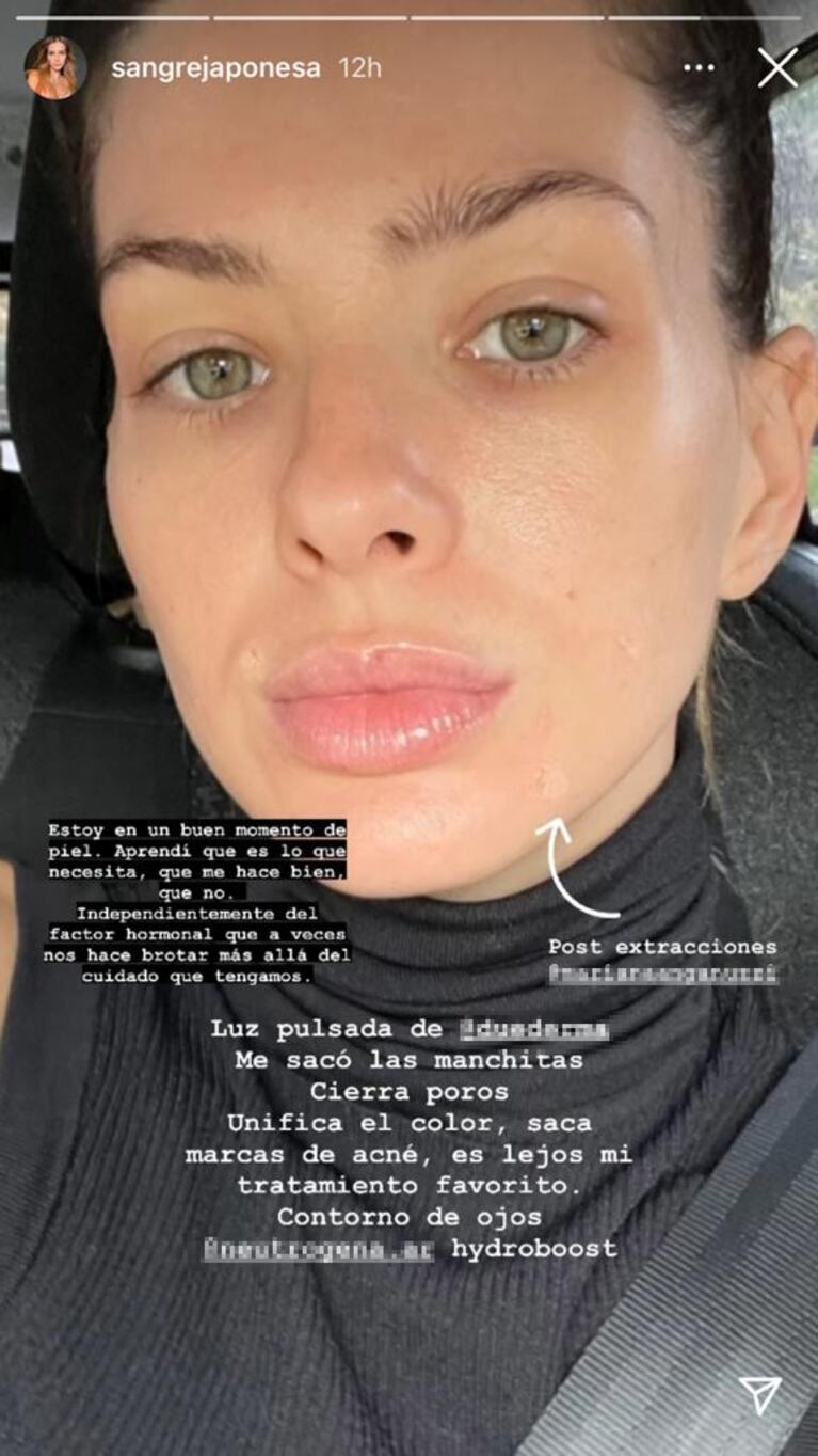 La China Suárez compartió fotos 100% al natural: "No filtro, no make up"