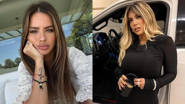 La China Suárez demandó a Wanda Nara por la filtación de chats, pero por el momento no puede probar el origen de los mismos. 
Fotos: Instagram (@sangrejaponesa y @wanda_nara)