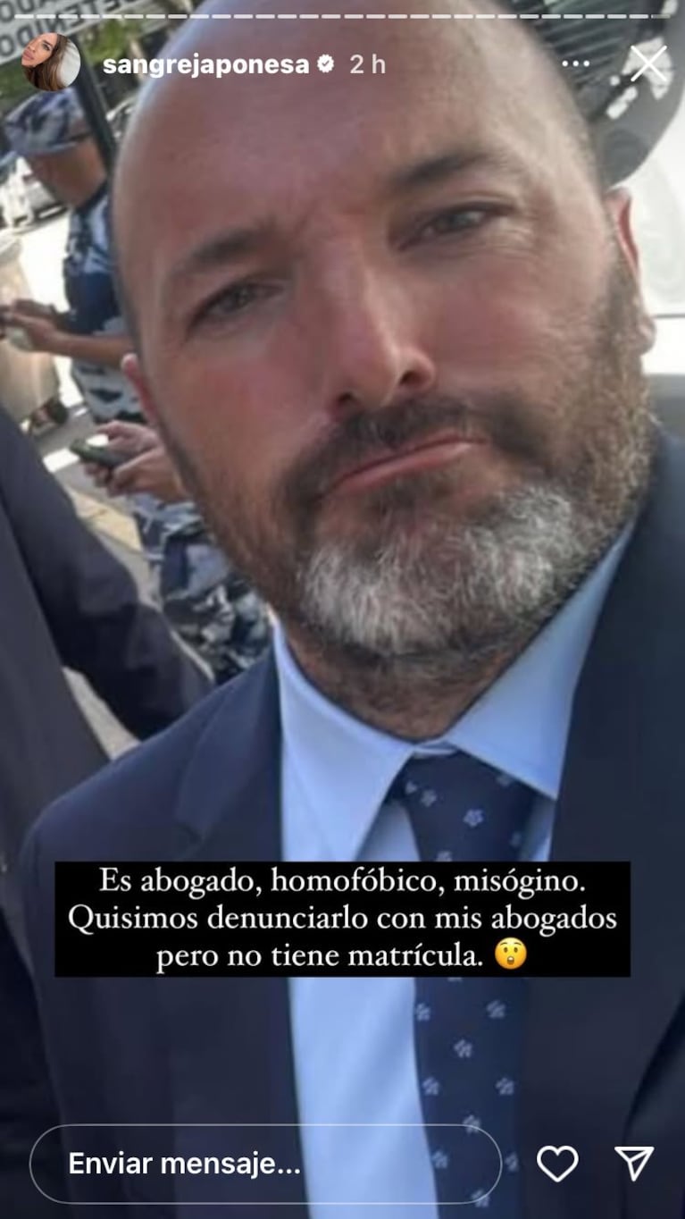 La China Suárez denunció públicamente los ataques que recibiría por parte de uno de los abogados de Wanda Nara (Foto: captura de Instagram/@sangrejaponesa).