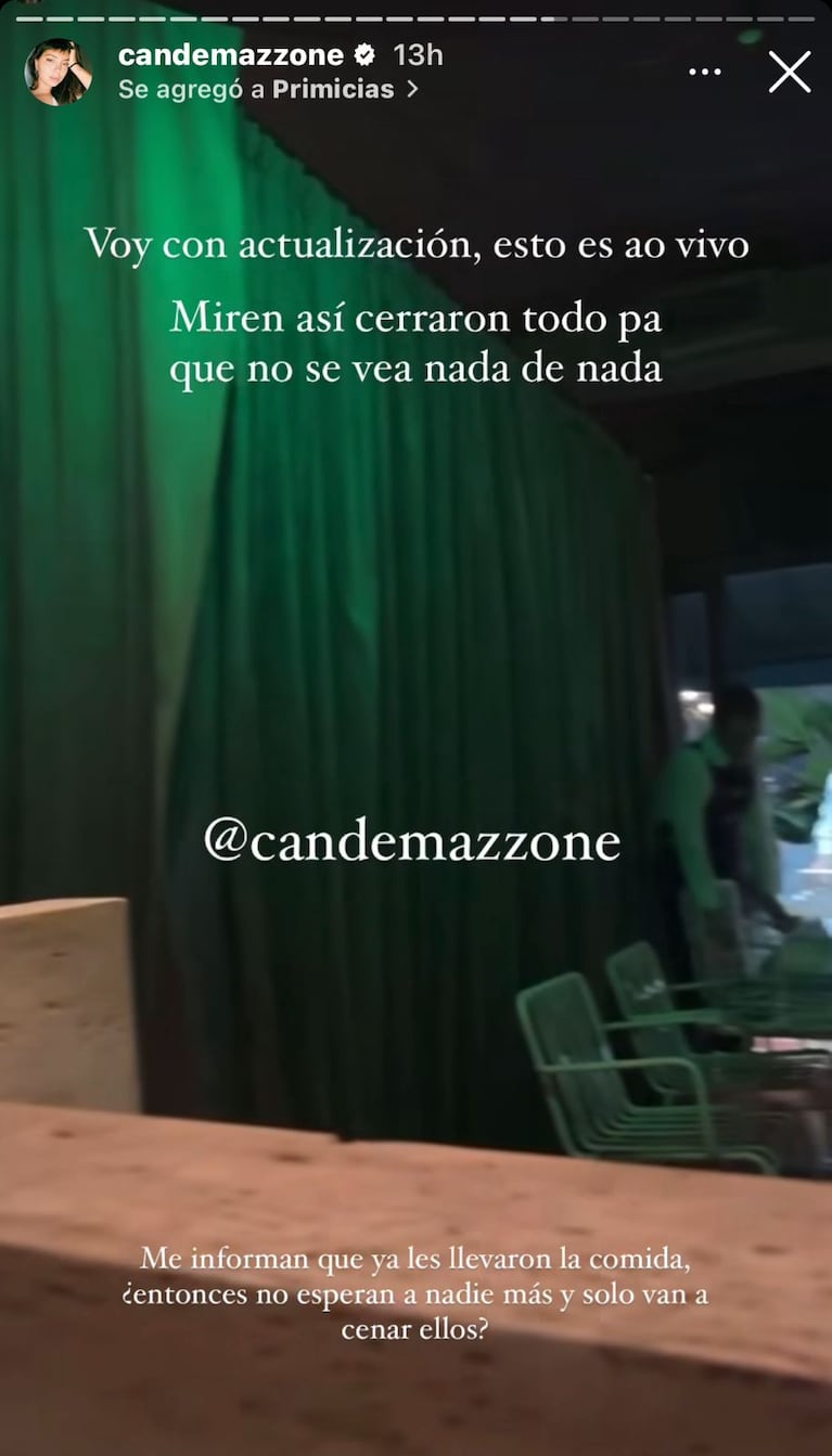 La China Suárez en el festejo de sus 32 años (Foto: captura de Instagram de Cande Mazzone).