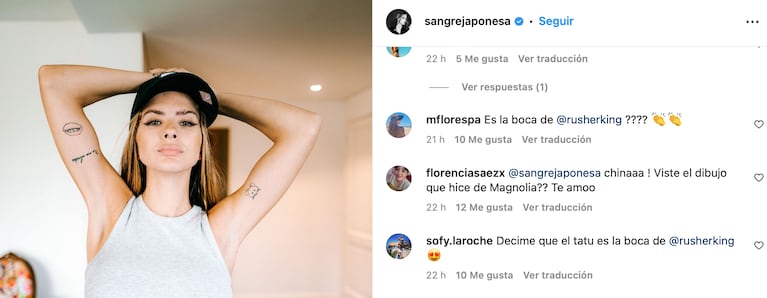 La China Suárez enseñó su nuevo tatuaje y sus fans descifraron de qué se trataba. Fuente: Instagram.