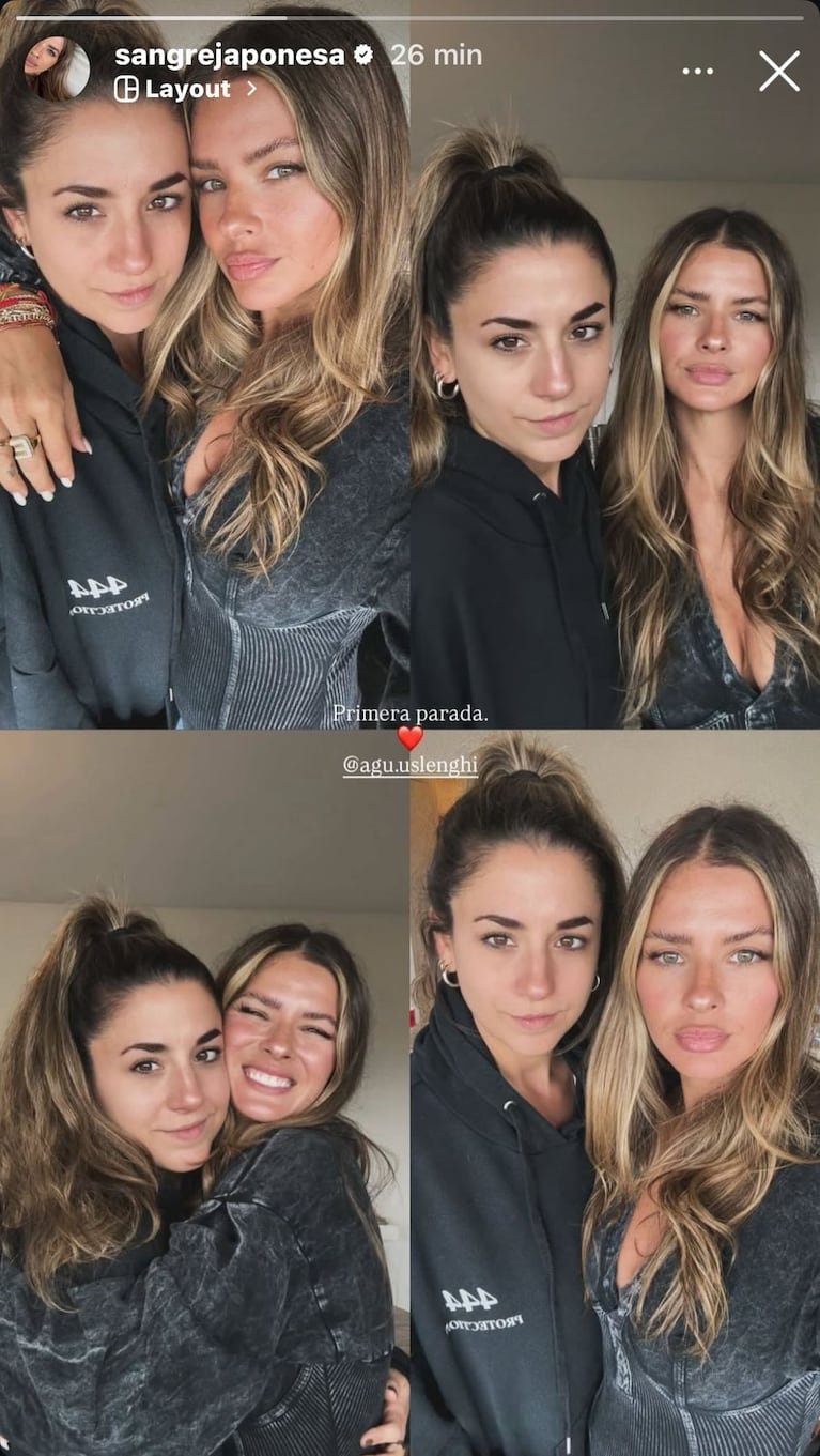 La China Suárez llegó a la Argentina y fue a ver a su mejor amiga (Foto: Instagram/@sangrejaponesa).