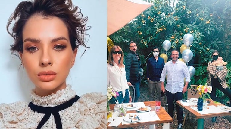 La China Suárez, molesta con un periodista que se le acercó tras un festejo: La próxima con el barbijo bien puesto