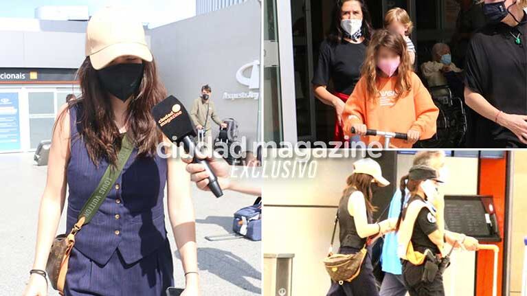 La China Suárez regresó al país tras casi dos meses de filmación en España