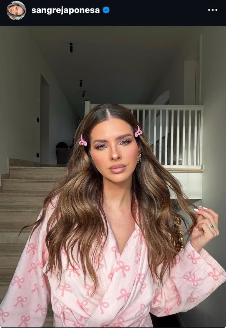 La China Suárez se sumó a la tendencia 2026 de las "uñas jabón" (Foto: Instagram/@sangrejaponesa).