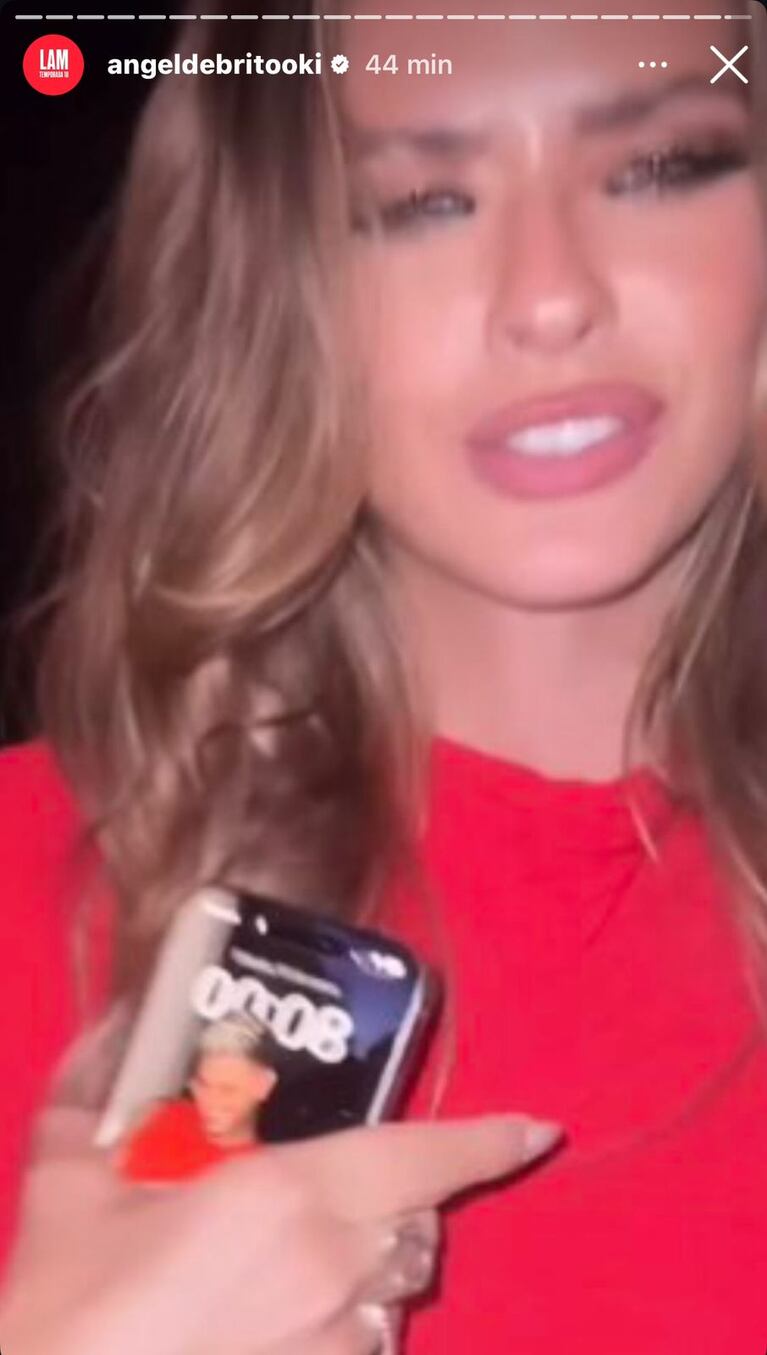 La China Suárez tiene a Mauro Icardi de fondo de pantalla (Foto: Instagram de Ángel de Brito)