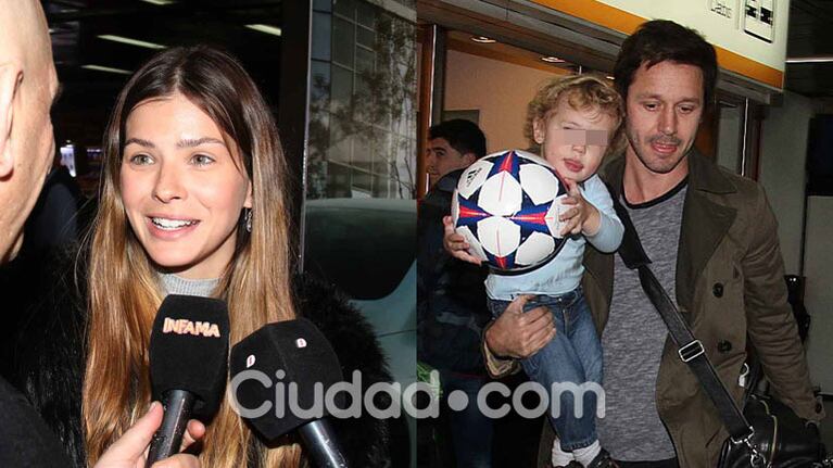 La China Suárez y Benjamín Vicuña llegaron por separado a Argentina (Fotos: Movilpress).