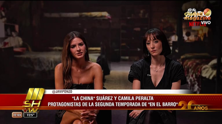 La China Suárez y Camila Peralta hablaron en Mshow (Foto: captura de Ciudad Magazine).