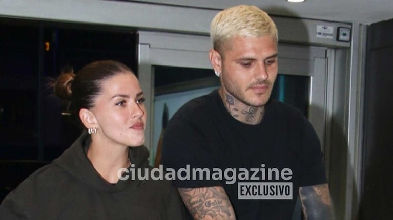 La China Suárez y Mauro Icardi en Ezeiza (Foto: Movilpress)