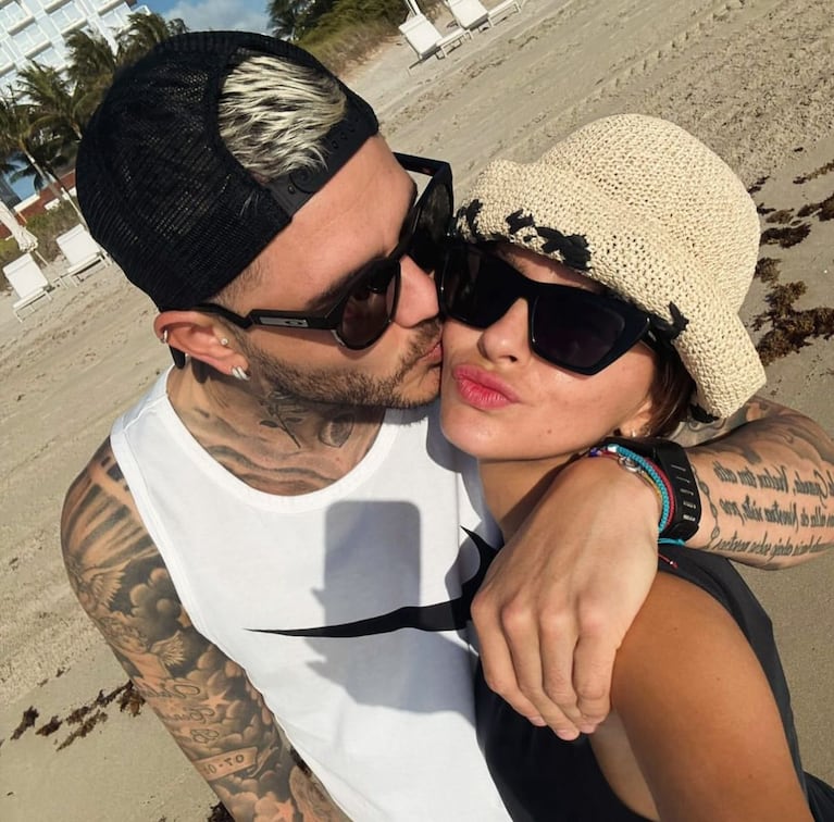La China Suárez y Mauro Icardi en Miami (Foto: captura de Instagram).