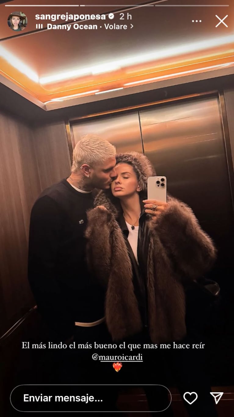 La China Suárez y Mauro Icardi en Milán (Foto: captura de Instagram).