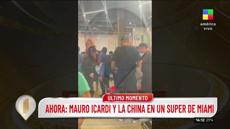 La China Suárez y Mauro Icardi en Primark (Foto: captura de América).