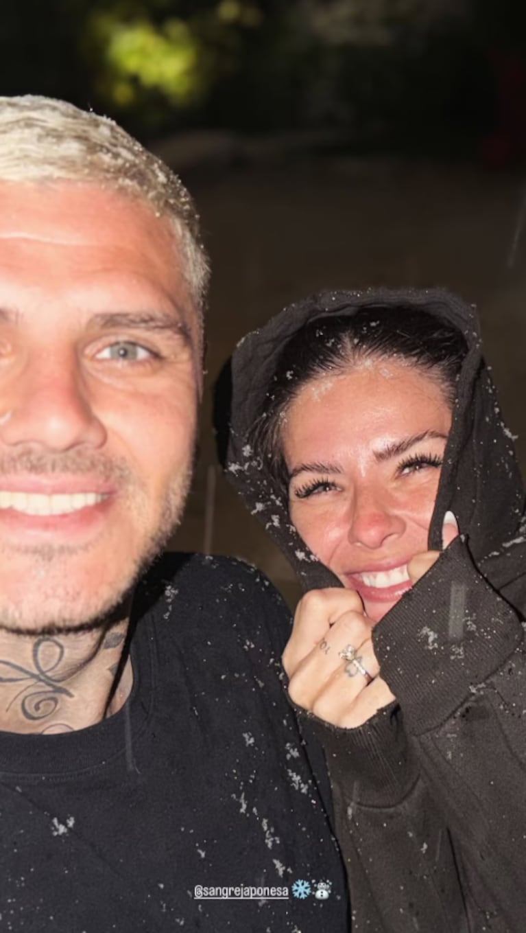 La China Suárez y Mauro Icardi regresaron a Turquía y la nieve fue la primera en recibirlos | Créditos: Instagram @mauroicardi @sangrejaponesa