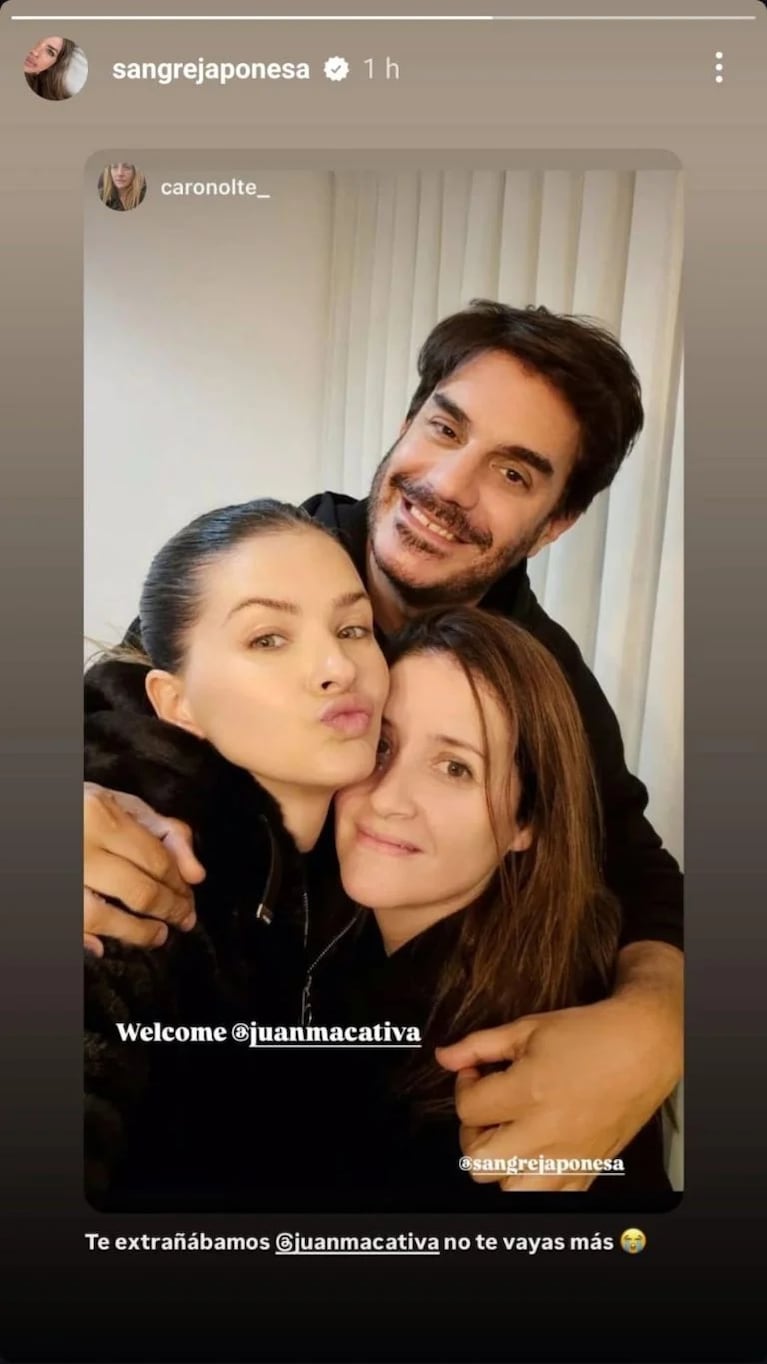 La China Suárez y sus amigos. Crédito: Instagram/@sangrejaponesa