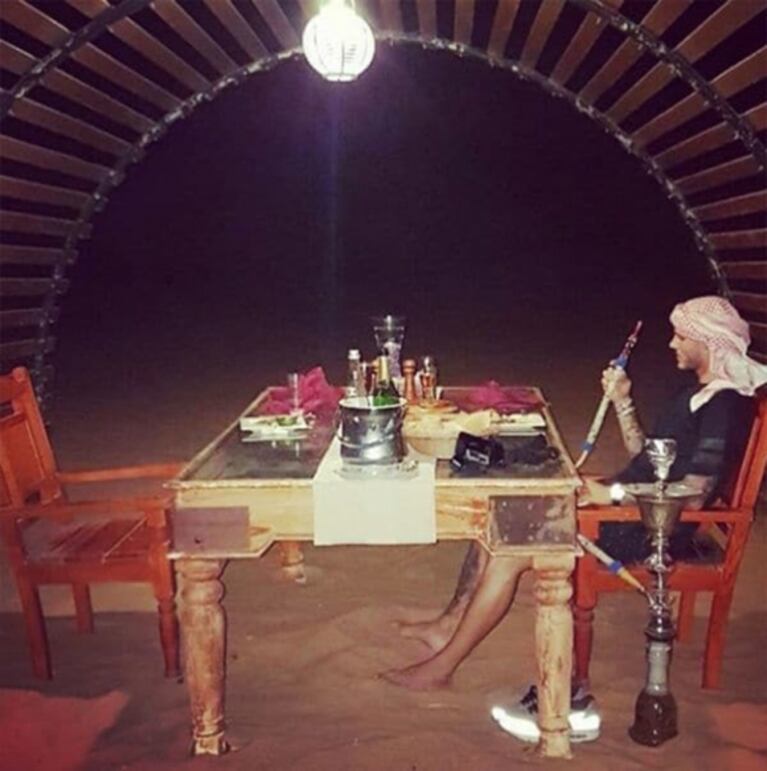La cita romántica de Wanda Nara y Mauro Icardi en el desierto de Dubai