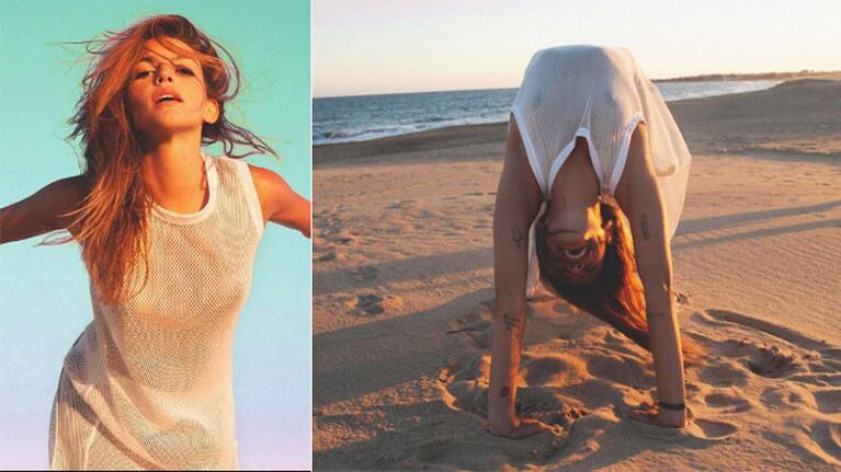 La clase de yoga sexy de Calu Rivero en la playa (Foto: Instagram)