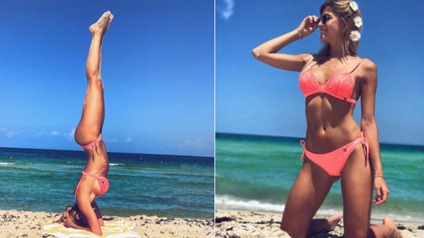 La clase de yoga sexy de Candela Ruggeri en Miami (Foto: Instagram)