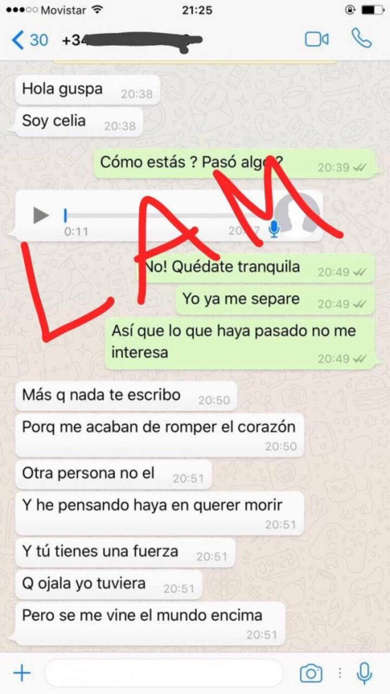 La confesión de Celia Fuentes a Eva Bargiela: "Hasta he pensado en morir"