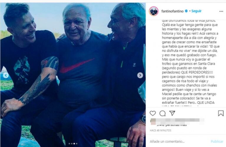 La conmovedora carta de Alejandro Fantino por la muerte de su padre, Jorge: "¡Qué linda vida te echaste!"