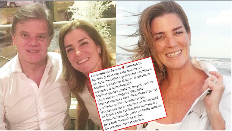 La conmovedora carta de Quique Sacco tras el último adiós a Débora Pérez Volpin (Fotos: Instagram)
