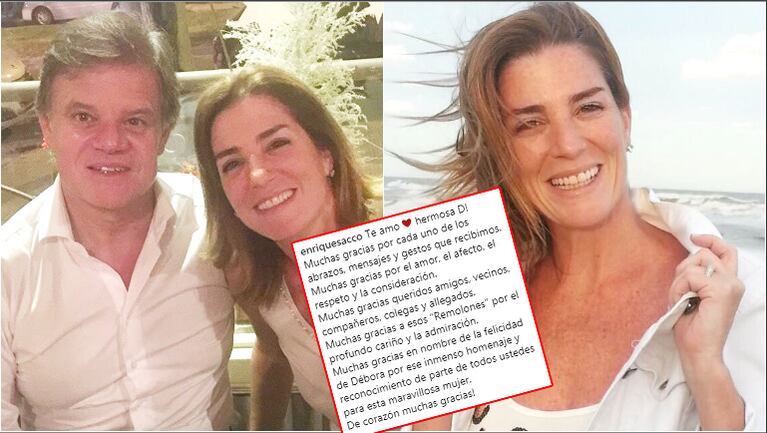 La conmovedora carta de Quique Sacco tras el último adiós a Débora Pérez Volpin (Fotos: Instagram)