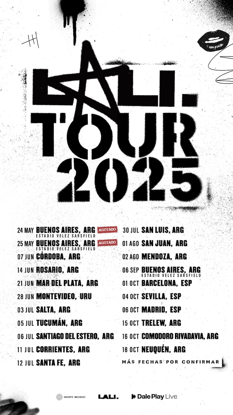 La consagrada artista argentina lanzó su esperado disco, debutando en el 
TOP 5 GLOBAL de los álbumes más escuchados en Spotify. 
Ahora, se prepara para llevarlo al escenario en su imperdible Tour 2025.