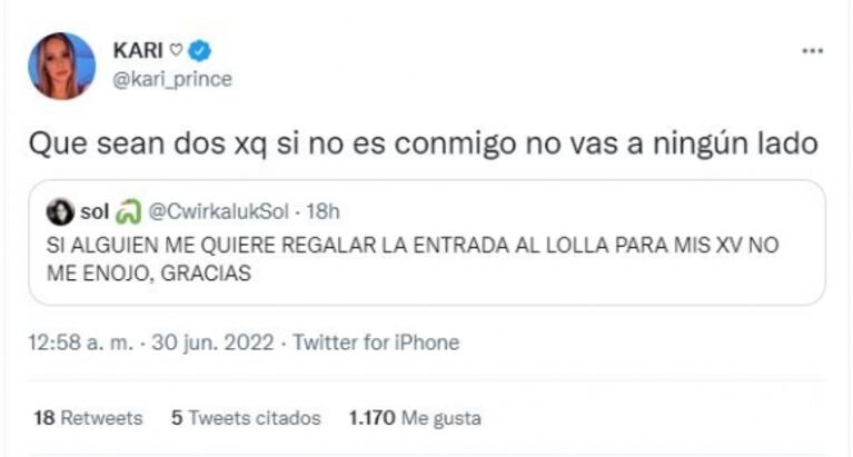La contundente advertencia de Karina La Princesita a su hija en las redes: "Si no es conmigo no vas a ningún lado"
