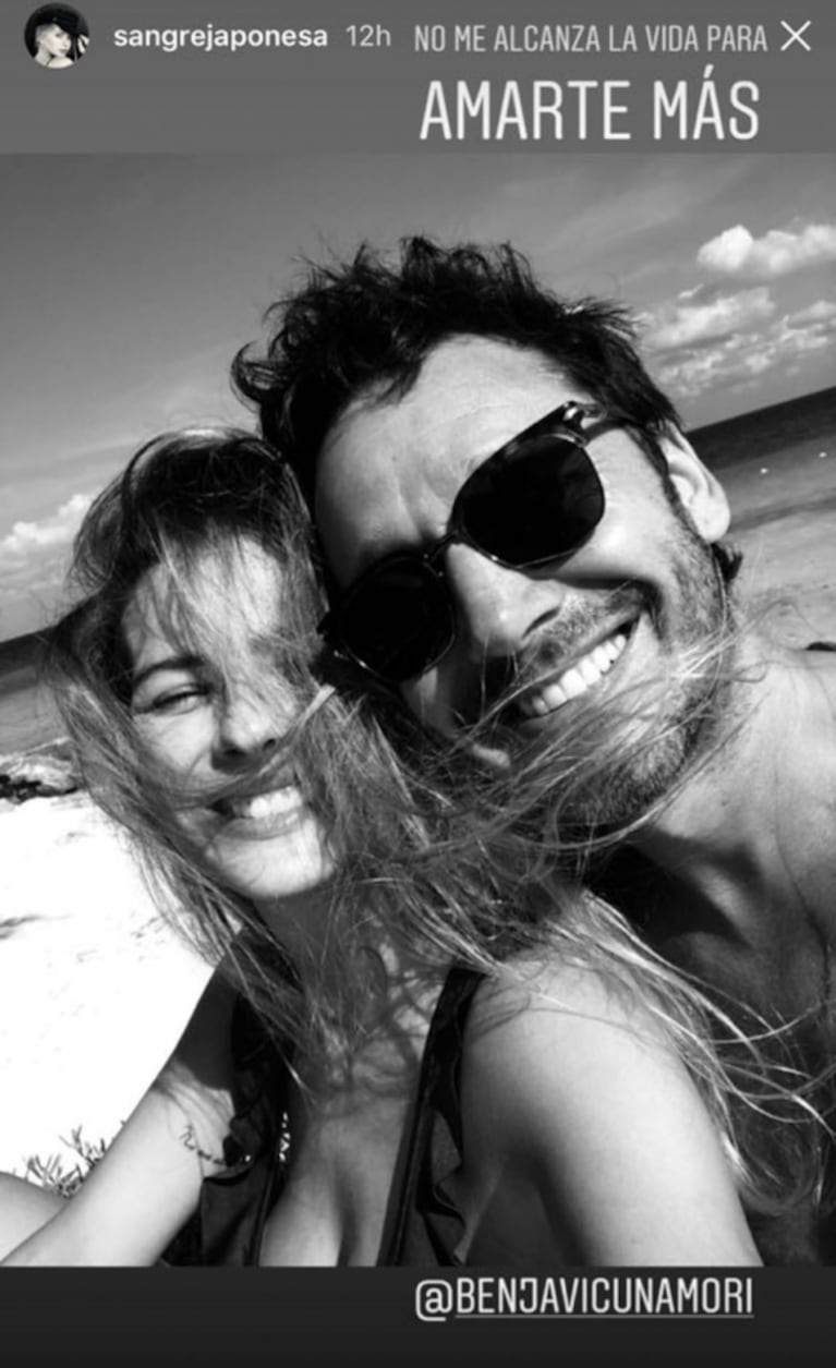 La contundente declaración de amor de la China Suárez a Benjamín Vicuña: "No me alcanza la vida para amarte más"