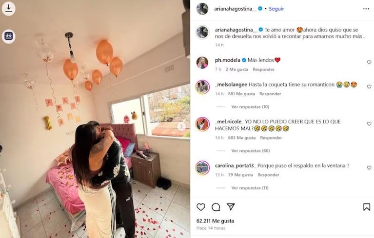 La Coqueta celebró un mes de novia | Créditos: Instagram @arianahagostina__