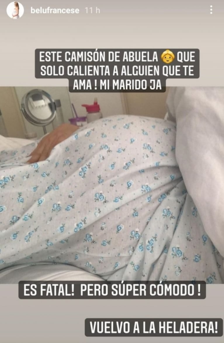 La crisis de sueño de Belén Francese, embarazada de 8 meses: "Mi propia respiración no me deja dormir"